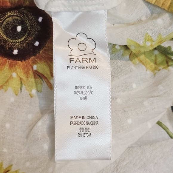 FARM RIO Anthropologie Wrap Skirt Womens Small Sunflower Lemon Ruffle Maxi EUC - Picture 4 of 13